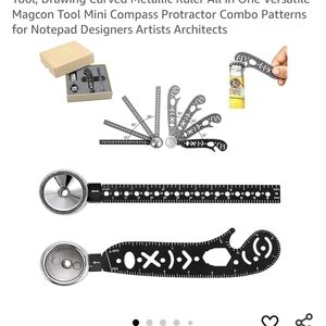 Versatile Black Metallic Ruler Set